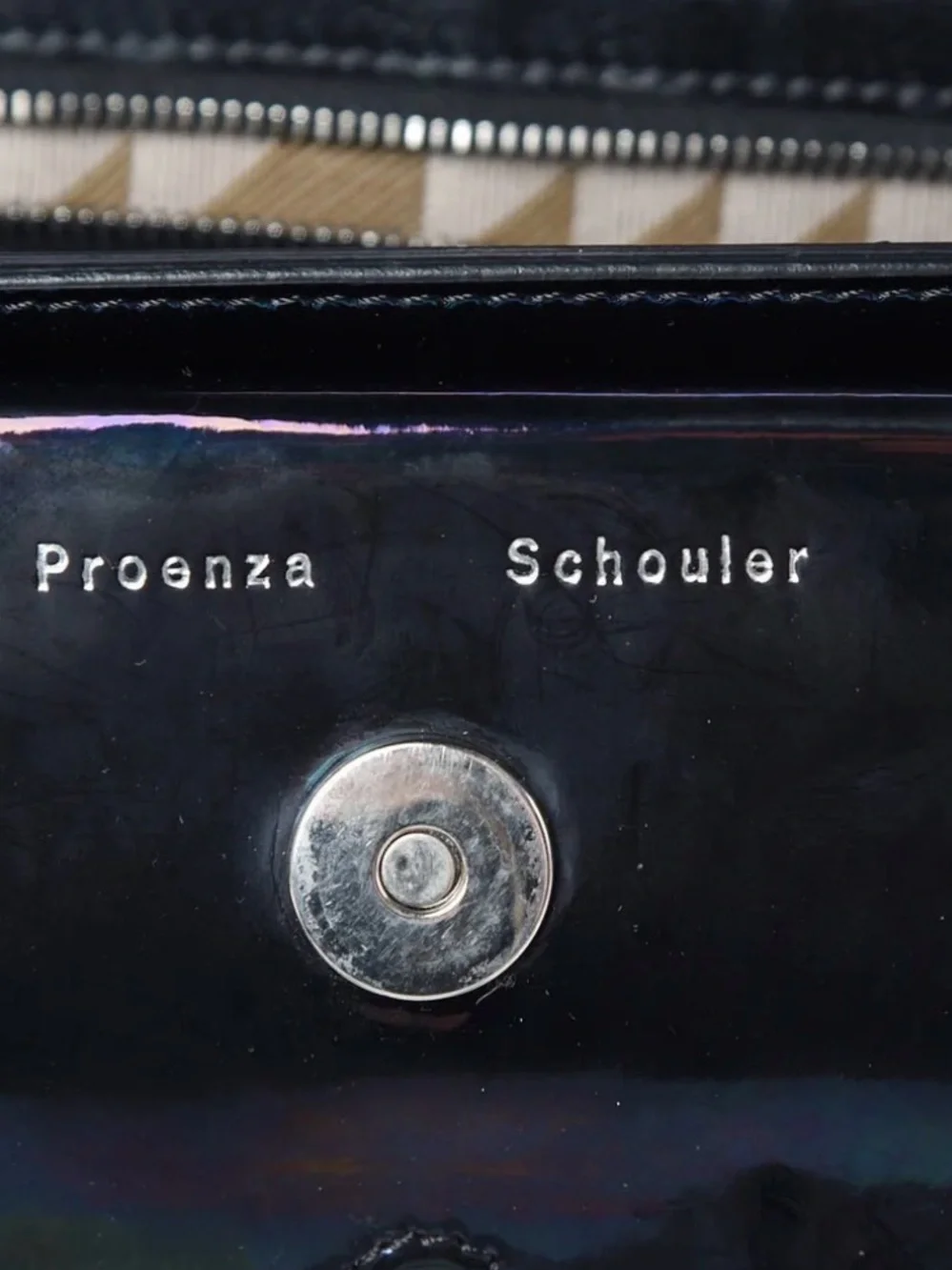Proenza Schouler PS11 Holographic Black Patent Leather Mini Classic Crossbody - Picture 3 of 6